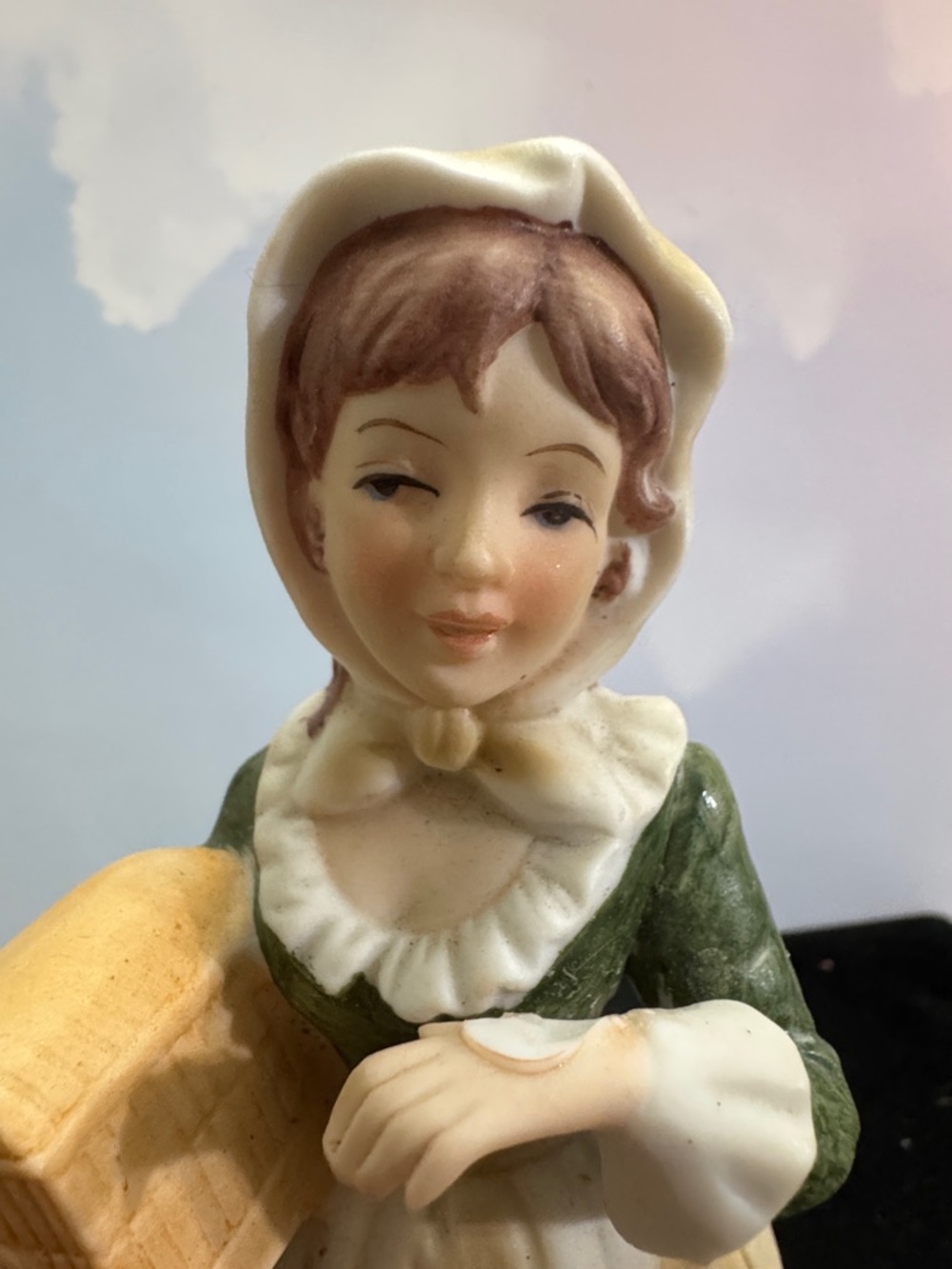 Vintage Hand-painted Lefton Girl With Cage #469 Retired Japan - Picture 5 of 8